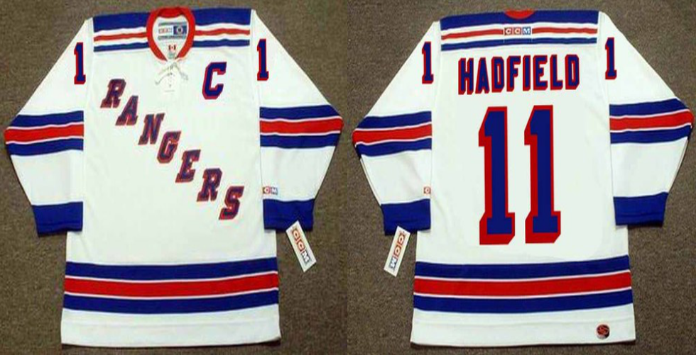 2019 Men New York Rangers #11 Hadfield white CCM NHL jerseys